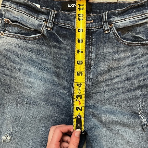 Express Womens Girlfriend High Rise Distressed Denim Size 4 - Picture 4 of 7